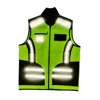 Gilet de sécurité détachable haute visibilité vert citron ANSI Classe 3 en maille polyester avec fermeture auto-agrippante