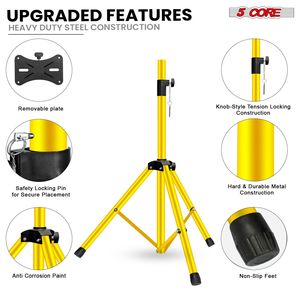 Soporte de Trípode para Altavoces PA de Alta Resistencia, Ajustable de 31 a 54 Pulgadas, Inserto de 35 mm, 132 Libras por Par, Accesorios para Altavoces PA de DJ - Product Image 4