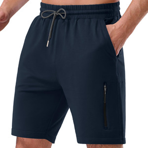 Shorts de jogging amples en coton mélangé personnalisé 250 g/m² pour hommes, respirants, légers, unis, avec logo personnalisé - Product Image 1