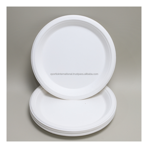 Assiette Ronde Jetable en Gros, 3 à 9 Compartiments, en Pulpe de Canne à Sucre (Bagasse), Robuste et Durable, Certifiée FDA, Idéale pour la Restauration - Product Image 1