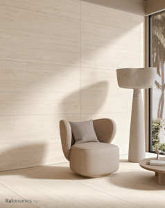 Carrelage de sol en porcelaine de luxe premium Travertino Novano Sand 600x600mm 8,5mm d'épaisseur Antidérapant Résistant aux acides - Product Image 2