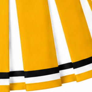 Jupe plissée jaune personnalisée pour femmes, idéale pour la danse, les spectacles et les uniformes d'équipe sportive, avec des rayures élégantes - Product Image 5