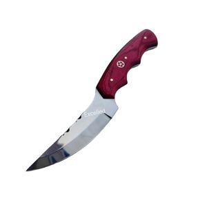 Couteau de chasse en acier inoxydable 440C personnalisé de vente chaude Skinner à lame fixe fait à la main avec manche en bois Pakka de 3mm d'épaisseur - Product Image 2