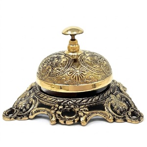 Cloche de bureau artisanale en forme de tortue avec finition nickel poli, cloche de table décorative nautique pour réception d'hôtel, bureau - Product Image 2