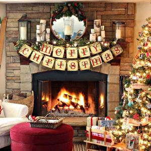 Striscione Vintage Retrò Nostalgico Vittoriano Buon Natale, Decorazioni Natalizie Tradizionali in Stile Antico, Striscioni per Feste - Product Image 2