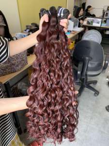 100% cabello Remy virgen vietnamita, cutícula completa alineada, textura ondulada natural, venta al por mayor directo de la fábrica de Vietnam - Product Image 5