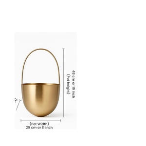 Maceta Elegante Plateada Cromada para Uso Interior/Exterior, Duradera y Ecológica para Balcón, Sala de Estar, Decoración de Jardín Moderna - Product Image 5