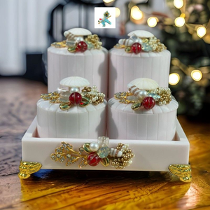 Pot en résine multifonctionnel pour fruits secs et noix, rangement décoratif pour la cuisine et option cadeau élégante - Product Image 2