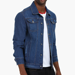 Veste en jean vintage personnalisée pour homme, respirante, lavable, coupe ajustée, 100% polyester denim, prix de gros - Product Image 5