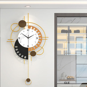 New Design Metal Wall <b>Clock</b> Large Ginkgo Leaf Decorative Gold <b>Silent</b> Quartz <b>Clock</b> for Living Room Decoration For Bedroom - Product Image 6