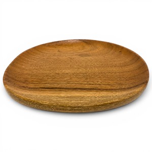 Plateau de service rond en bois |   Plateau de service en bois fait main |   Plateau à collation en bois |   Plateau en bois naturel pour la salle à manger et la cuisine - Product Image 1