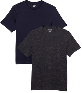 Camiseta de Algodón Lavado Gris Oscuro para Hombre, Manga Corta, Cuello Redondo, Corte Regular, Estilo Casual, Jersey Liso, Color Sólido, Ropa Urbana - Product Image 1