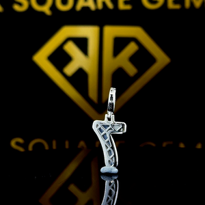 Collier tendance en argent avec pendentif numéro 7 en moissanite, style hip-hop, bijoux de luxe, cadeau personnalisé pour enfants, hommes et femmes - Product Image 4