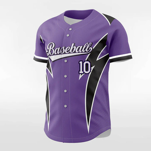 Digital Printing Latest Arrival Lightweight Baseball Jersey Regular Fit Custom Made Baseball Jersey in Solid Color OEM Serviced - Product Image 4