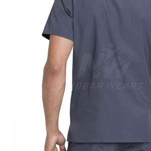 Modern Men <b>Scrub</b> <b>Top</b> Medical Uniform Shirt with Comfortable Fit for Hospital Doctors Nurses and Healthcare Workers - Product Image 6
