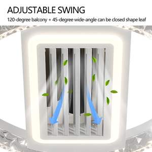 <b>Modern</b> 20" LED Bladeless <b>Ceiling</b> <b>Fan</b> Light Remote Control Flush Mount <b>Ceiling</b> Lamp Adjustable Brightness Air Circulation White - Product Image 6