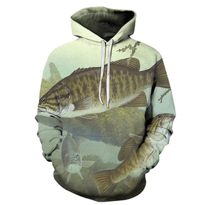 Sweat à capuche de pêche imprimé 3D, pull à capuche nouvelle collection, motif loup personnalisé par sublimation, sweat-shirt streetwear imprimé - Product Image 3