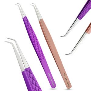 Pince à épiler professionnelle à pointe en fibre pour isolation des cils, pince à épiler pour extensions de cils, outils pour cils scintillants - Product Image 1