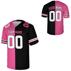 Camiseta de Fútbol Americano Personalizable Unisex con Cuello en V, Manga Corta, Impresión Sublimada, Poliéster que Absorbe la Humedad - Product Image 1