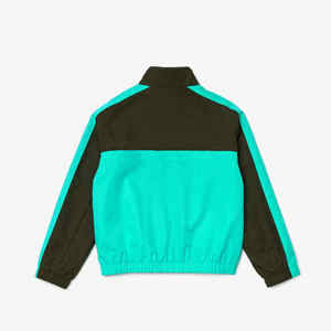 Conjunto Deportivo de Dos Piezas con Bloques de Color Azul y Verde, Chaqueta con Cierre y Cuello Alto, Pantalones con Cordón Ajustable - Product Image 6