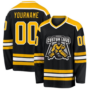 Best Price Quick Dry Long Sleeve Ice Hockey Training Jersey Blank Sportswear Hockey Customizable Team Sublimation Printing Logo - Product Image 6