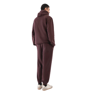 Sweat-shirt à capuche personnalisé marron foncé pour femme, en molleton épais, avec cordon de serrage, style streetwear, vente en gros - Product Image 4