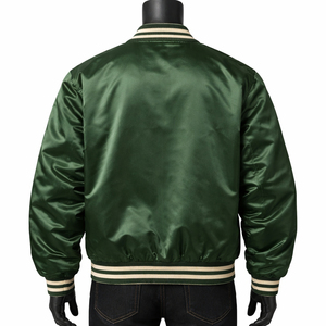 Hot Selling <b>Men's</b> Satin <b>Jacket</b> <b>Long</b> Lasting Best Quality <b>Men's</b> Baseball <b>Jacket</b> Custom Varsity <b>Jacket</b> OEM Unisex Bomber <b>Jacket</b> - Product Image 2