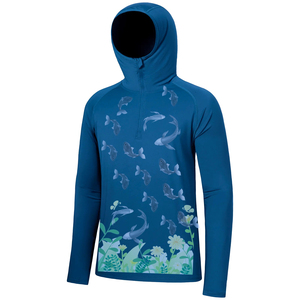 Sweat-shirt de pêche unisexe UPF 50 à manches longues, impression par sublimation, protection solaire anti-UV, polyester - Product Image 5