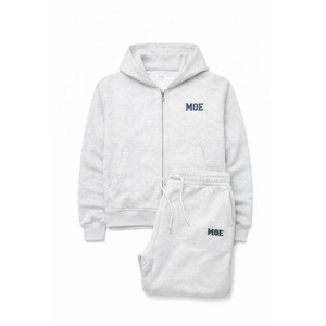 Sudaderas con capucha de algodón grueso para hombre, conjunto de chándal de calidad con cremallera completa, estilo urbano oversize, conjunto de jogger, logotipo personalizado, venta al por mayor OEM - Product Image 2