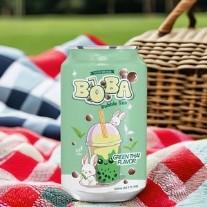 Té de Burbujas Boba de Marca Privada con Tapioca y Perlas Negras, Certificado HALAL, Lata de Aluminio, 8 Brix, Bajo Precio, 18 Meses de Vida Útil - Product Image 6
