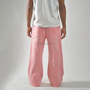 <b>Mens</b> 100% Cotton Regular Fit <b>Sweatpants</b> Straight Leg Drawstring <b>Joggers</b> Winter Breathable Casual Pants OEM <b>Wholesale</b> - Product Image 3