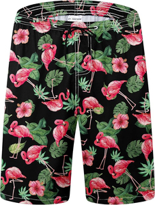 Shorts de bain pour hommes à taille élastique personnalisable avec cordon de serrage, en nylon et 100% polyester, pour la course et la plage, avec doublure en maille - Product Image 5