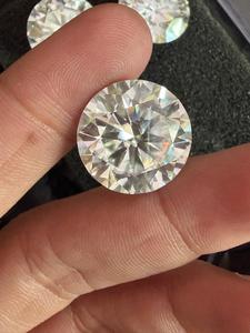 Gema de diamante moissanita de forma redonda, hermosa para la elaboración de joyería - Product Image 5