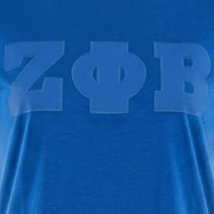 T-shirt Zeta Phi Beta bleu avec lettres grecques pour femme, en coton doux, décontracté, vêtement de sororité, élégant pour tous les jours - Product Image 2