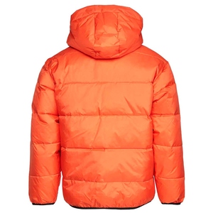 Blouson matelassé orange pour homme, couleur unie, chaud et épais pour l'hiver, en polyester coupe-vent, décontracté, fermeture éclair sur le devant, coupe classique - Product Image 4