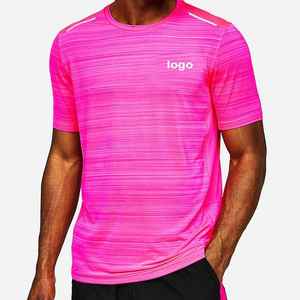 Camiseta Deportiva de Compresión para Hombre, Corte Ajustado, Cuello Redondo, Manga Corta, Color Sólido, Estilo Urbano, 220 Gramos, Transpirable, Spandex/Poliéster - Product Image 1