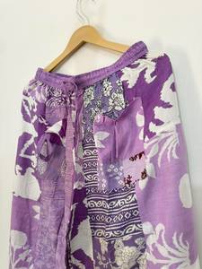 Patchwork Rayon High Waist Harem Pants Boho Hippie Printed Wide Leg Quick Dry <b>Summer</b> Ethnic Festival Casual Unisex <b>Trousers</b> - Product Image 4