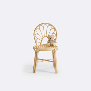 Chaise enfant en rotin tressé à la main, mobilier enfant en rotin naturel, chaise bohème pour chambre d'enfant, siège écologique pour enfants pour salle de jeux - Product Image 2