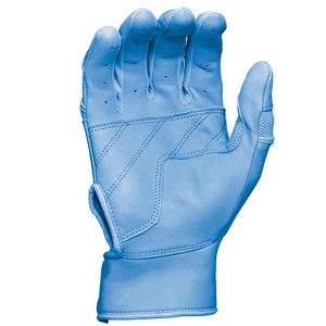 Guantes de béisbol de cuero genuino para adultos, color azul cielo, correa ajustable y cierre de velcro, guantes de softbol para hombres y mujeres - Product Image 3