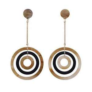 Pendientes Colgantes Ligeros de Cuerno de Búfalo Natural, Ecológicos, con Temática de Amor, Diseños Únicos, Joyería Artesanal Hecha a Mano - Product Image 1