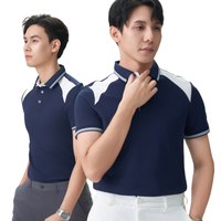 Polo à épaules à blocs de couleurs pour hommes 210 GSM 65% coton 35% mélange de polyester durable et facile d'entretien polyvalent pour toutes les saisons