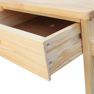Carrello da Cucina Moderno Pieghevole in Legno Massello con 2 Sgabelli Gratuiti, Colore Naturale - Product Image 3