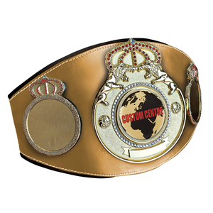 Cinturón de Campeonato Dorado Personalizable con Diseño de Corona y Globo, Cinturones Deportivos Grabables - Product Image 6
