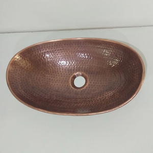 Fregadero de cobre estilo náutico rústico, de un solo tazón, para cocina o baño, lavabo decorativo de cobre con cuenco profundo para el hogar - Product Image 2