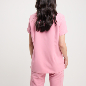 Casual Unisex Medical <b>Scrubs</b> Set Hospital Nurse Dental Salon Uniform Stretch Work <b>Clothes</b> Custom Logo OEM <b>Scrub</b> Suit - Product Image 6