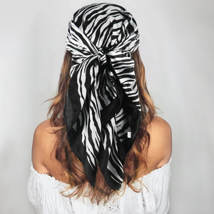 Women Fashion Silk <b>Scarf</b> Lightweight Printed Satin Shawl Elegant Neck Hair Wrap Luxury Accessory Silk <b>Scarf</b> - Product Image 5