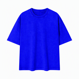 Camiseta de Manga Corta Oversize para Hombre, Cuello Redondo, Estilo Casual, Tejido de Punto, Color Rosa Sólido, Corte Regular, 100% Algodón, Estilo Urbano - Product Image 5