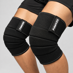 Fawkes Knee Sleeve Unisex Solid Navy Blue Elastic Breathable Support Compression Guard Wholesale Rate Cheap Price Best Selling - Product Image 3