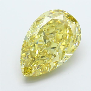 Piedra Sintética de Canario, 5.03 Quilates, Forma de Pera, Diamante Amarillo de Laboratorio, Certificado IGI, Claridad VS1, Corte Excelente, Suelto - Product Image 1