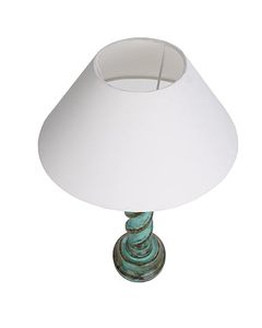 <b>Rustic</b> Vintage Round <b>Table</b> Lamp Beige Fabric Drum Shade Decorative <b>Bedside</b> Floor Lamp for Bedroom Living Room All Seasons - Product Image 1